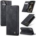 thumbnail image 1 of CaseMe Leather for iPhone 17 Case, Flip Wallet Leather Case with Card Holder Magnetic Closure Shockproof Kickstand Protective Phone Cases Cover for iPhone 17,Black,For iPhone 17, 1 of 12