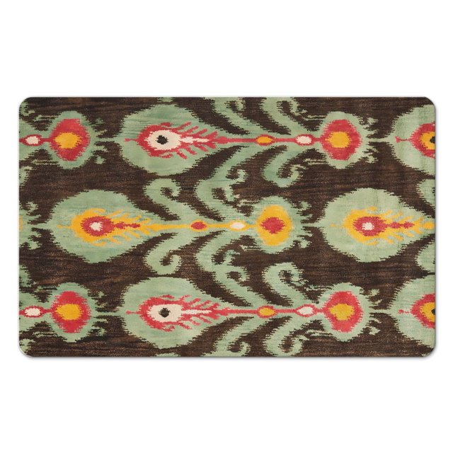 20x32 Inch Green Floral Rug - Modern, Washable, Non-Slip Carpet for Bedroom, Bathroom, Entryway, Laundry Room - Small Distressed Accent Area Rug