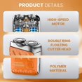 thumbnail image 3 of Portable Rotary Dual Ring Electric Shaver Black, 3 of 7