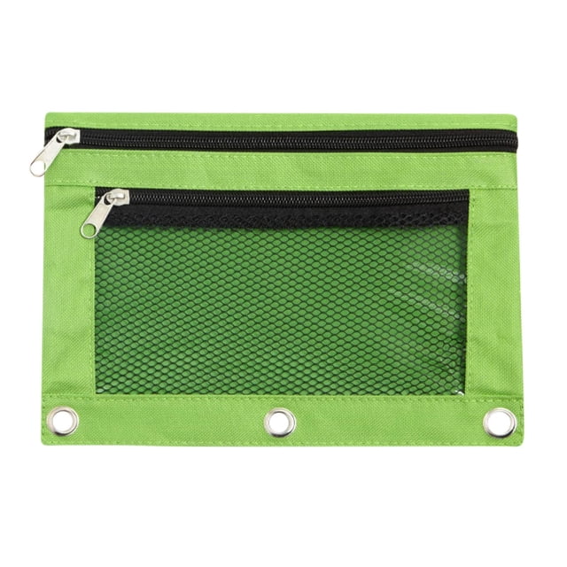 RXIRUCGD Pencil Pouch 3 Ring, Zipper Pencil Pouches Case Binder Cosmetic Bag