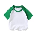 thumbnail image 4 of vdgthytj 2 Pack Kids Summer Raglan T-Shirts Girls Boys Color Block Crewneck Short Sleeve Casual Basic Tops Tees, 4 of 5