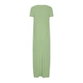 thumbnail image 4 of fatyb Robes Maxi pour Femmes Col Rond Manches Courtes Robes Décontractées Robes T-Shirt Amples pour Femmes P-5TG, 4 of 6