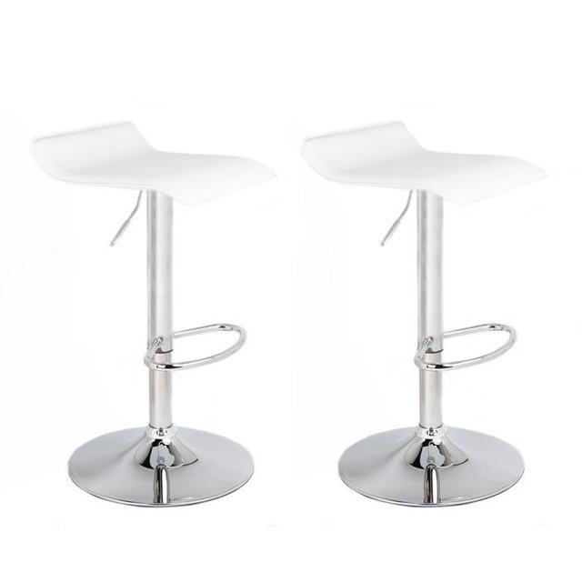 Bronte Living Tabouret de Bar en Similicuir Pivotant à 360° Dossier Haut Base Réglable en Hauteur avec Protection de Sol en Plastique - Série Miranda - Ensemble de 2