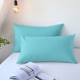 thumbnail image 1 of Staron Cooling Pillow Cases Queen Size Set of 2, Soft Brushed Microfiber Breathable Cooling Pillow Case for Hot Sleepers with Envelope Closure, Blue Pillow Cases, 1 of 6