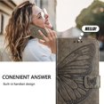 thumbnail image 5 of Butterfly Wallet Case for iPhone 17 Pro with Card Slots & Stand - Shockproof Gray, 5 of 5