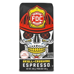 Fire Department Coffee Skull-Crushing Espresso, café de terre de qualité supérieure, 340g