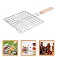 thumbnail image 2 of Miangastore Panier de Gril BBQ Portable Support de Gril Extérieur Panier de Gril pour Fête Panier de Gril pour Poisson Panier de Gril en Acier Inoxydable, 2 of 8