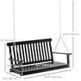 thumbnail image 3 of Outsunny 2-Seater Porch Swing Outdoor Patio Swing Chair with Slatted Design, 3 of 10