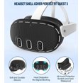 thumbnail image 3 of Silicone Cover Set Compatible with Oculus/Meta Quest 3 Accessories, Touch Controller Grips Cover, VR Shell Cover, Facial Interface Cover, Protective Lens Cover, Tempered Glass Lens Caps, 3 of 6