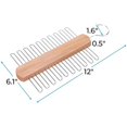 thumbnail image 2 of Wooden Necktie and Belt Hanger 2-Pack, Natural Finish Wood Center Organizer and Storage Rack with a Non-Slip Clips, 2 of 5