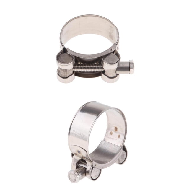 2x Serre-Joints de Tuyau de Raccord d'Échappement en Acier Inoxydable 36 39 et 40 43 mm