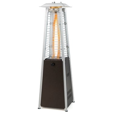 Costway Chauffe-Terrasse Pyramidal Portatif de Table 35 Pouces en Acier au Gaz Propane 9500 BTU