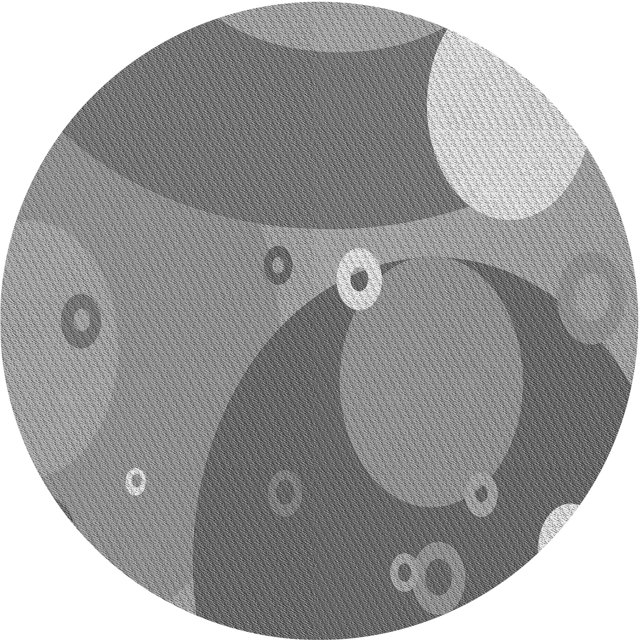 Ahgly Tapis Rond Lavable en Machine Intérieur Transitionnel Gris Foncé, 7 Pieds Rond