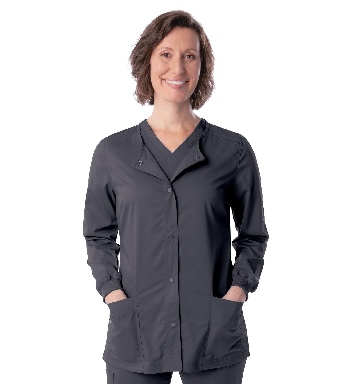 Landau ProFlex Women's Modern Tailored Fit Stretch Snap Front Scrub Jacket