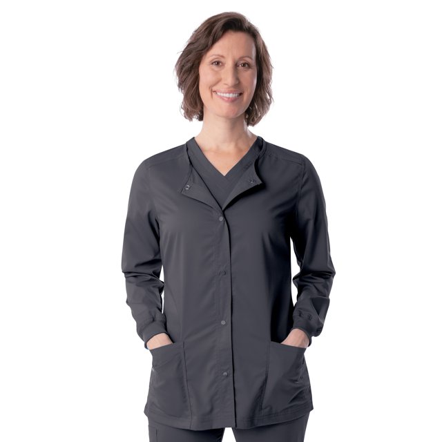 Landau ProFlex Women's Modern Tailored Fit Stretch Snap Front Scrub Jacket