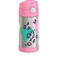 thumbnail image 4 of Bouteille isolée à pression de 12 Oz avec paille Funtainer de Thermos, Léopard, 4 of 7