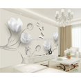 thumbnail image 2 of 3D Wallpaper Tulip Butterfly Flowers SKU# WAL0213, 2 of 13