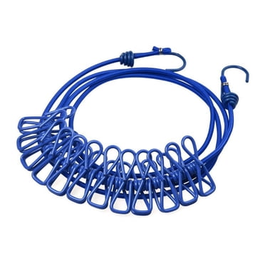 TopLLC Portable Clothesline For Camping/Backyard/RV,Durable Travel Portable Windproof Elastic Clothesline Clips Hanger