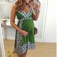 thumbnail image 1 of Dvkptbk Robe de Maternité d'Été Sans Manches pour Femmes, Débardeur de Grossesse, Vêtements pour Maman, Mode d'Été pour Dames, Imprimé, Bretelles Sans Manches, Robe de Maternité - Soldes d'Été Liquidation, 1 of 6