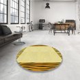 thumbnail image 4 of Ahgly Company Tapis d'Intérieur Lavable en Machine Carré Transitionnel Brun Doré Foncé, 3 Pieds Carré, 4 of 7