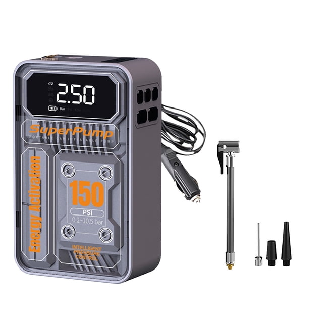 Gonfleur Haute Performance pour Pneus Idéal pour Voitures d'Extérieur et Puissance Longue Durée de Vie de la Batterie Réduction du Bruit Réglage Facile des Pneus sous Pression Matériau ABS Matelas Pneumatique de Piscine pour Adultes Pomp Pomp Canapés Gonflables