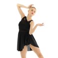 thumbnail image 2 of LiiYii Robe de Ballet Sans Manches en Maille Fluide pour Femmes Costume de Danse Lyrique pour Performance sur Scène Noir TP, 2 of 8