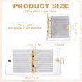 thumbnail image 2 of Uxcell Mini Binder Cover, 4.3 Inch Clear Binder Protector 3 Ring Refillable Notebook Binder with Snap Button for Photo Scrapbook Journal Ledger, Yellow, 2 of 7