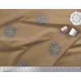 thumbnail image 3 of Soimoi Modal Satin Fabric Leaves & Mandala Decorative Decor Fabric Printed Yard 42 Inch Wide, 3 of 3