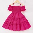 thumbnail image 4 of Birdeem Robe à Manches Courtes Col Rond Filles Été Nouvelle Sans Manches Volants Dentelle Broderie Maille Princesse Jupe Nœud, 4 of 12