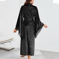 thumbnail image 1 of Taylonsss Womens Plus Size Robe Velvet Lace Trim Long Sleeve Casual Loungewear Home Wear, 1 of 4