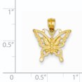 thumbnail image 2 of 14K Yellow Gold Diamond Cut Butterfly Pendant, 2 of 2