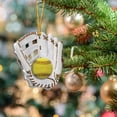 thumbnail image 4 of Personalized Acrylic Softball Glove Ornament, Custom Name Flat Design, Gift for Softball Players Lovers, 4 of 4
