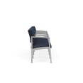 thumbnail image 4 of Fauteuil d'Attente de Réception Lenox en Acier à 4 Places / Acier Argenté / Bleu / Bleu, 4 of 5