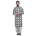 thumbnail image 1 of Atasi Printed Pathani Kurta With Salwar For Men Indian Summer Ethnic Set, 1 of 5