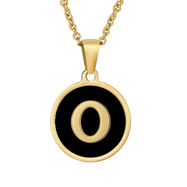 Colliers, Collier Lettre Coquille Mignonne pour Filles, Pendentifs Pièce pour Filles en Acier Inoxydable Colliers Initiale pour Femmes Bijoux Rond