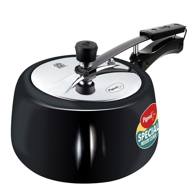 Special Plus Hard Anodised Inner Lid Pressure Cooker - 3 Liters, Black | Induction Base Pressure Cooker - Ideal For 3 To 4 Persons | Sturdy Hard Anodised Body, Stain Resistant