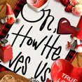thumbnail image 2 of Valentine's Day Decorations Valentine's Day Heart Print Table Flags Party Table Kitchen Mats, 2 of 5