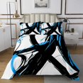 thumbnail image 1 of Erosebridal Abstract Ombre Coverlet Set Twin, Geometric Stripe Bedding Set, Mid Century Decor 2-Piece, 1 of 5
