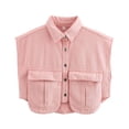 thumbnail image 1 of Veste/veste en Denim Sans Manches à Capuche pour Femmes, Couleur Unie, Grande Poche, 1 of 7