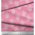 thumbnail image 3 of Soimoi Poly Georgette Fabric Turtle Block Print Fabric by The Yard 52 Inch Wide, 3 of 3