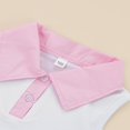 thumbnail image 4 of 2Pcs Girls Summer Outfits  Patchwork Lapel Buttons Sleeveless Tank Tops + Pleated Skirt Set for Kids  2-7 Years, 4 of 6