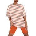 thumbnail image 2 of Ensemble de Pyjama pour Femmes, Haut à Manches Courtes en Laitue Unie avec Short, Ensemble de Pyjama, Cadeaux pour Femmes, TG, 2 of 5