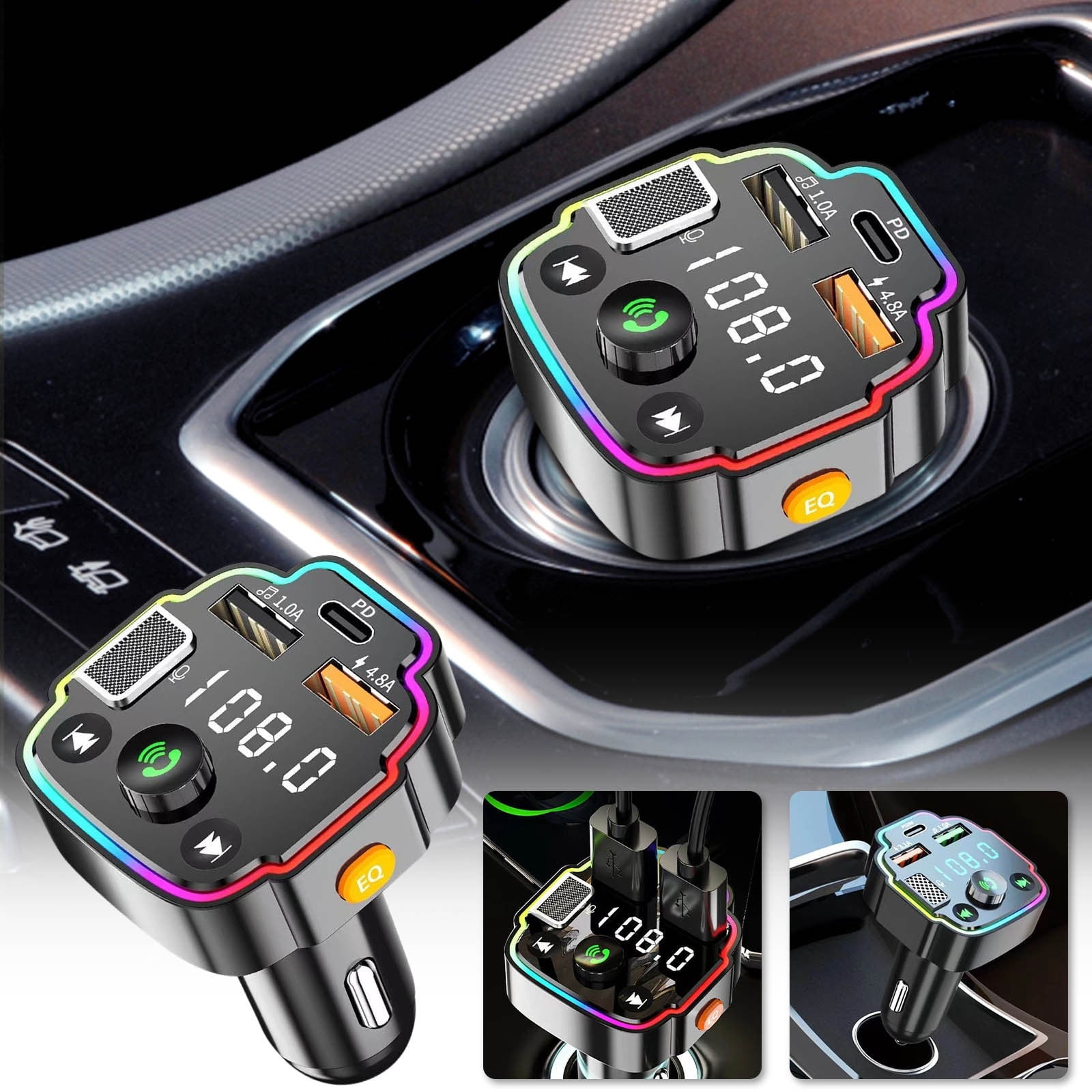PEONAVET A Adapter A Adapter Car Charger Super Fast Charging Multi Port Car Charging Fast Charging