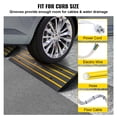 thumbnail image 3 of VEVOR Curb Ramp, 3 Pack Rubber Driveway Ramps, Heavy Duty 33069 lbs Weight Capacity Threshold Ramp, 2.6-inch High Curbside Bridge Ramps for Loading Dock Garage Sidewalk, Expandable Full Ramp Set, 3 of 9