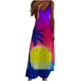 thumbnail image 2 of Fankiway Robe Imprimée à Bretelles Dos Nu de Printemps/été à la Mode pour Femme Robes d'Été de Plage pour Femmes Grande Taille Robes pour Femmes, 2 of 5