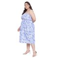 thumbnail image 3 of Oussum Robe Tube Courte pour Femmes Sans Manches, Robes d'Été, Bleu et Blanc, 3 of 7