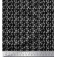 thumbnail image 1 of Soimoi Black Moss Georgette Fabric Triangle Geometric Printed Craft Fabric by the Yard 42 Inch Wide, 1 of 3