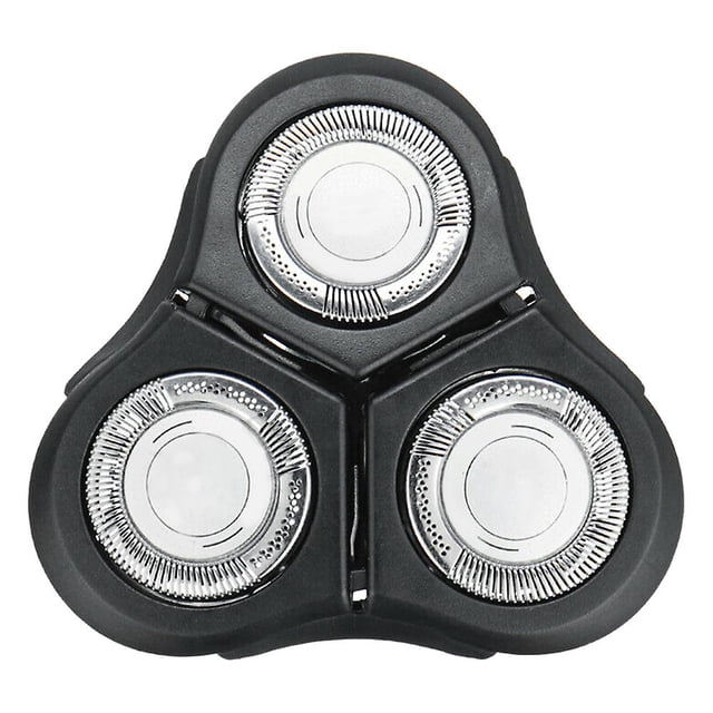 Shaver Head Accessories Replacement Electric Razor Parts For Remington, featuring a tri-head design with steel rotary blades encased in a black frame. Ideal for Remington RQ11 models, this electric shaver replacement head ensures smooth grooming and easy installation.