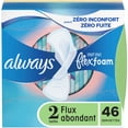 thumbnail image 2 of Always Infinity with FlexFoam Pads for Women, Size 2, Heavy Absorbency, with Wings, Unscented 46 count, 2 of 19