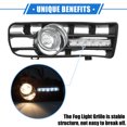 thumbnail image 3 of Unique Bargains Front Bumper Grille Fog Light Kit Compatible for VW for Golf 1997-2004 Durable Plastic Black with LED, 3 of 7
